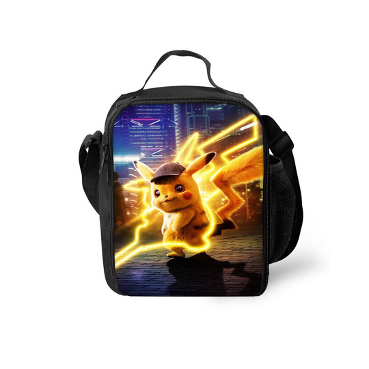 (C) Kids Pokemon Pikachu Insulated Lunch Bag School Snack Picnic Box Travel Hand Bag Can Be Customized