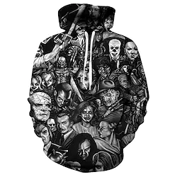 Inspired by Halloween Skeleton / Skull Ghost Death Hoodie Cartoon Manga Anime Front Pocket Graphic Hoodie For Men's Women's Unisex Adults' 3D Print 100% Polyester Lightinthebox