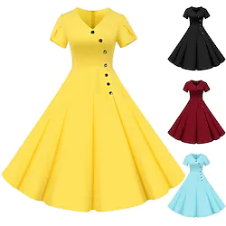 Audrey Hepburn Polka Dots Dresses Retro Vintage 1950s Prom Dress Cocktail Dress Vintage Dress Spring Summer Dress Party Costume A-Line Dress Tea Dress Rockabilly Prom Dress Women's Adults' Costume Lightinthebox
