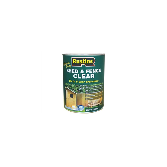 Rustins FSCL1000 Quick Dry Shed and Fence Clear Protector 1 Litre