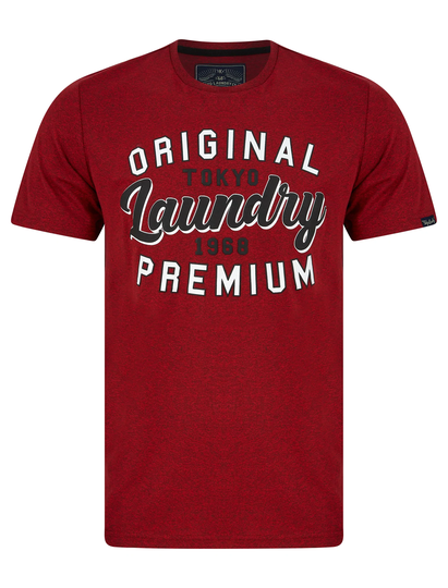 T-Shirts Masses Motif Cotton Jersey Grindle T-Shirt in Red - Tokyo Laundry / S - Tokyo Laundry