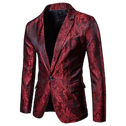 Disco Disco 1980s Tuxedo Suits Blazers Lapel Collar Blazer Men's Sequins Costume Vintage Cosplay Party Halloween Club Long Sleeve Tuxedo Halloween Lightinthebox