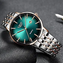 LIGE Quartz Watch Steel Band Watches for Men's Men Analog Quartz Day Date Alloy Stainless Steel / One Year Lightinthebox
