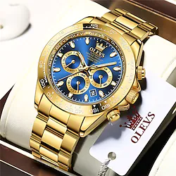 OLEVS Mechanical Watch for Men Analog Automatic self-winding Oversize Luminous Modern Style Waterproof Calendar Shock Resistant Alloy Stainless Steel Fashion / Noctilucent Lightinthebox