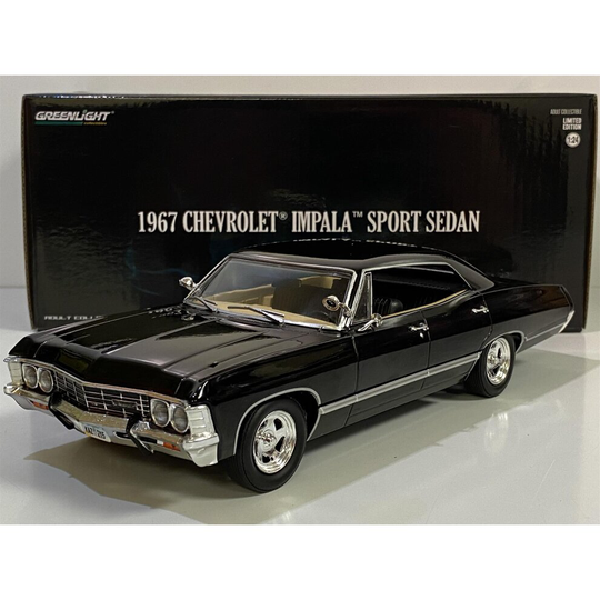 Supernatural Theme 1967 Chevrolet Impala Sport Sedan 1:24 Greenlight 84035