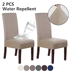 Dinning Chair Cover Stretch Chair Seat Slipcover Suede Water Repellent Soft Plain Solid Color Durable Washable Furniture Protector For Dinning Room Party Lightinthebox