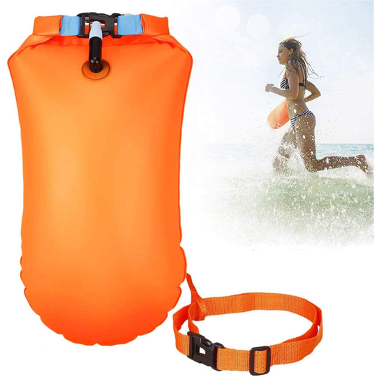 Swim Buoy-Outdoor Swimming Buoy Swimming Tow Float and Dry Bag Visible Float for Safe Training and Racing