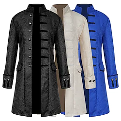 Punk Gothic Medieval Steampunk 17th Century Coat Trench Coat Men's Costume Vintage Cosplay Long Sleeve Coat Lightinthebox
