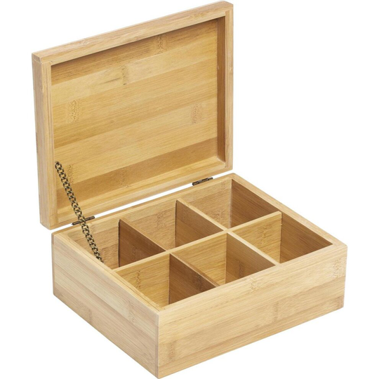 Storage box for tea bags - 6 compartments