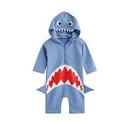 Kids Boys Swimwear Outdoor Animal Active Monofin Bathing Suits 2-9 Years Spring Gray Lightinthebox