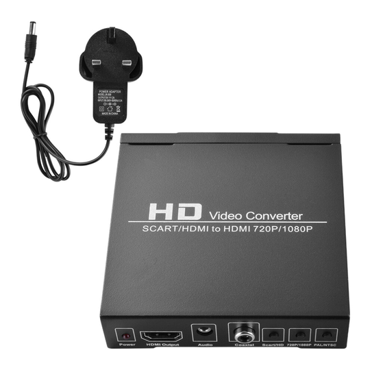 SCART HDMI to HDMI Converter Video Adapter Box 3.5mm Coaxial Audio Out