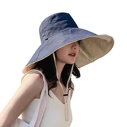 Sun Hat Hiking Hat Wide Brim Summer Outdoor Sunscreen Breathable Sweat wicking Hat 15cm double-sided khaki beige 15cm double-sided red beige 15cm double-sided red black for Hunting Fishing Beach Lightinthebox