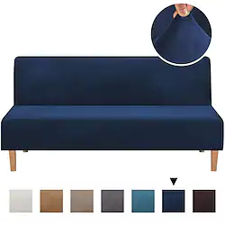 Sofa Cover Futon Cover Velvet Slipcover Armless Sofa Cover Without Armrests Slipcover Sofa Bed Cover Fit For Futon Lenth between 68''-85'' Width between 28''-48'' Lightinthebox