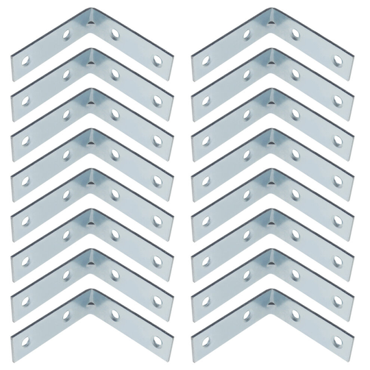 50Pcs 2Inch 90 Degree L-shaped Furniture Angle Brace Brackets Zinc Plated