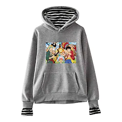 Inspired by One Piece Monkey D. Luffy Roronoa Zoro Sanji Hoodie Anime Cartoon Anime Front Pocket Graphic Hoodie For Men's Women's Unisex Adults' Hot Stamping 100% Polyester Casual Daily Lightinthebox