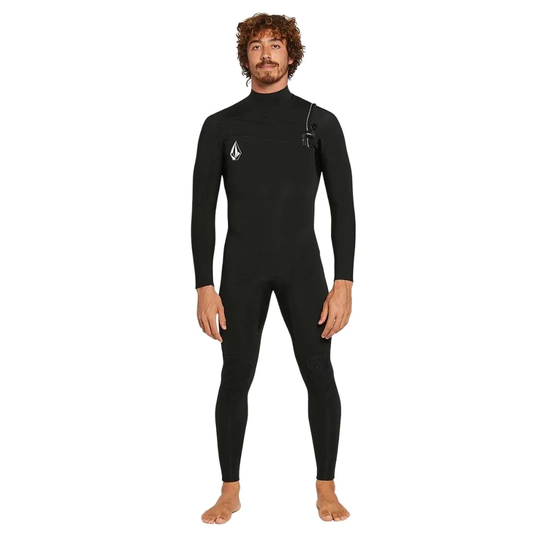 Volcom 3/2mm Chest Zip Full Wetsuit - Black