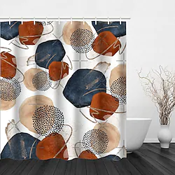 Shower Curtain with Hooks,Geometric pattern Abstract art fabric Home decoration Waterproof shower curtain with hook in bathroom Luxury and modern Lightinthebox