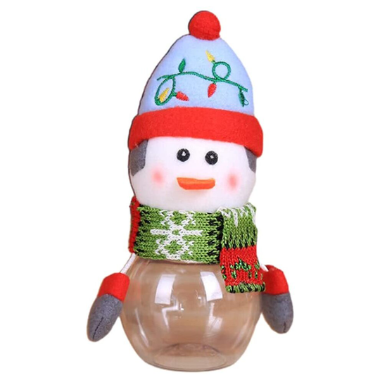 (Gingerbread man, 10PCS) Christmas Candy Jar Storage Bottle Santa Bag Xmas Sweet Box Kids Gift Pack