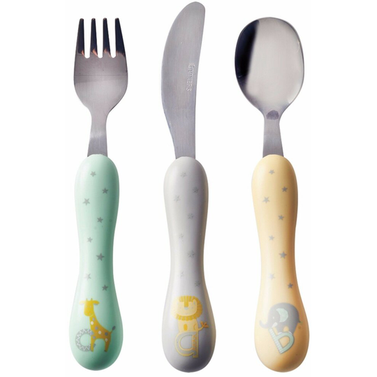 Viners Toddlers 3 Piece Cutlery Set Easy Grip Cutlery Set Children Kids Cutlery