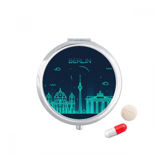 Germany Berlin Landmark Architecture Pill Case Pocket Medicine Storage Box Container Dispenser