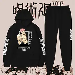Inspired by Jujutsu Kaisen Ryomen Sukuna Pants Outfits Hoodie Anime Harajuku Graphic Kawaii Pants For Men's Women's Unisex Adults' Hot Stamping 100% Polyester Lightinthebox