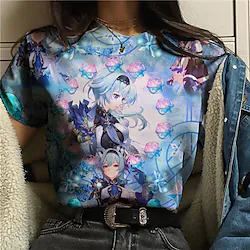 Inspired by Genshin Impact Ganyu T-shirt Cartoon Manga Anime Harajuku Graphic Kawaii T-shirt For Men's Women's Unisex Adults' 3D Print 100% Polyester Lightinthebox