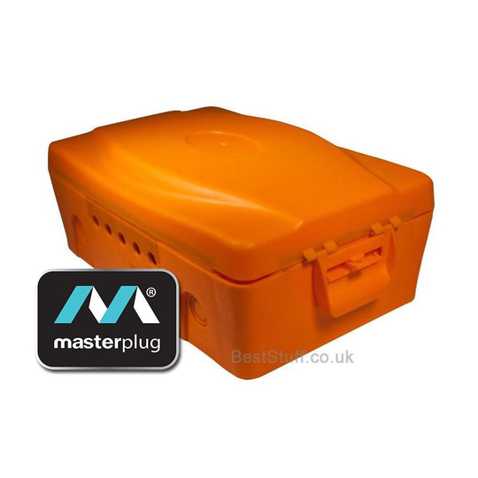Masterplug IP54 Weatherproof Electric Box - Water Resistant (Orange)