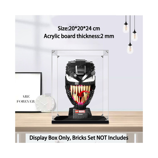 (A) For Lego 76187 Acrylic Display Case Venom Display Box for Models Collectables (Model NOT Includes)