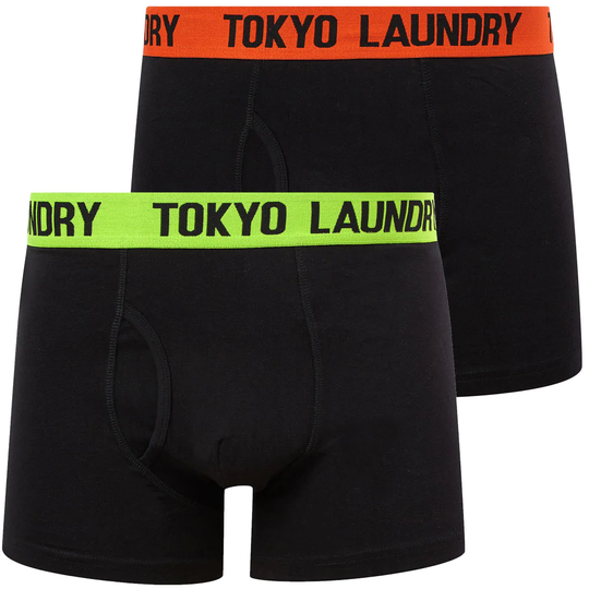Mens Underwear Southey (2 Pack) Boxer Shorts Set in Love Birds / Tangerine Tango - Tokyo Laundry / S - Tokyo Laundry