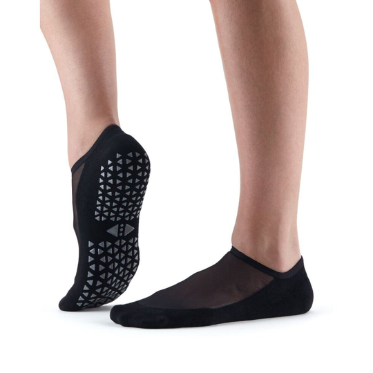 (M) Tavi Noir Maddie Sparkle Mesh Yoga Pilates Workout Exercise Stellar Grip Socks