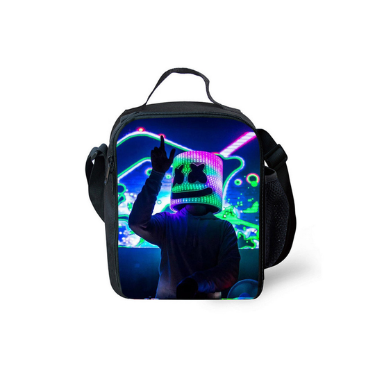 (Pattern 14) Marshmallow DJ Lunch Bags Thermal Insulated Cooler