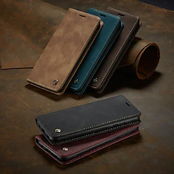 Xiaomi Full Body Case Leather Wallet Card Redmi K30S redmi k30 pro Mi 11 Lite Note 10 Pro Max Wallet Card Holder Flip Solid Colored PU Leather TPU Lightinthebox