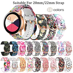 20mm 22mm Silicone Strap For Samsung Galaxy Watch Gear S3 Active 2 Graffiti Style Strap For HuaMi Amazfit Huawei Lightinthebox