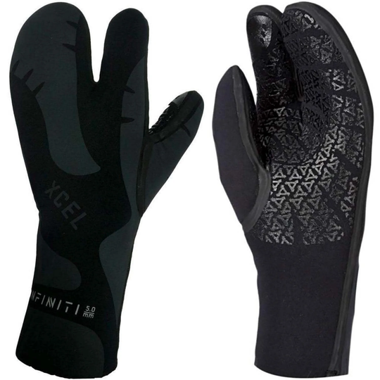Xcel 5mm Infiniti 3-Finger Wetsuit Gloves - Black