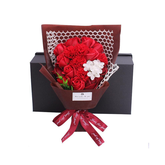 (Red) 19 Soap Roses Bouquet Gift Box Valentine's Day Gift
