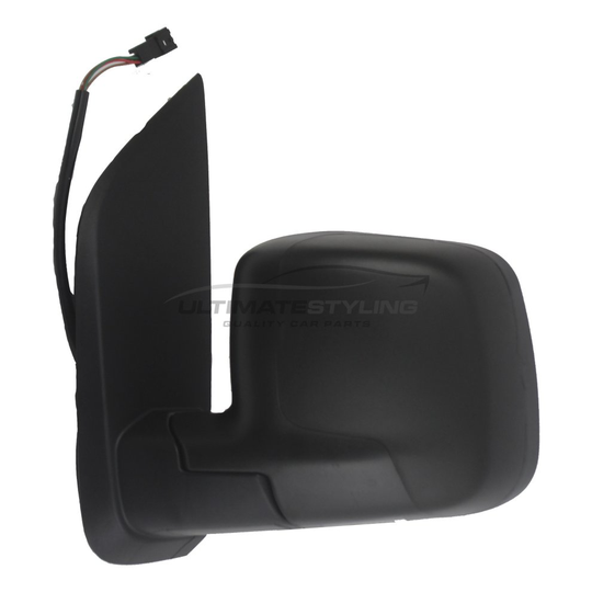 Citroen Nemo Van 2008-> Electric Wing Door Mirror Black Passenger Side N/S