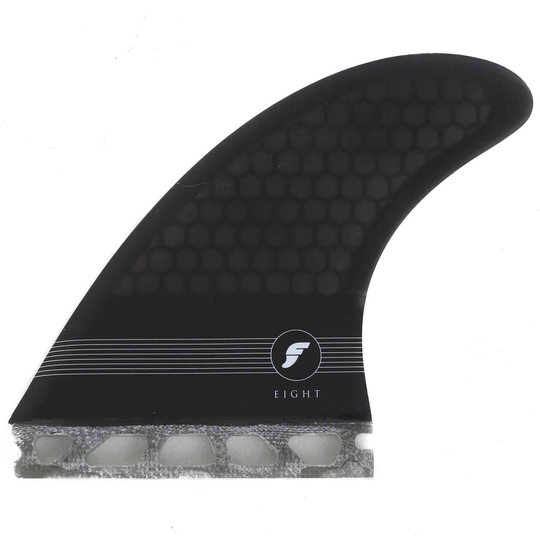 Futures F8 Honeycomb Large Thruster Surfboard Fins - Smoke Black White