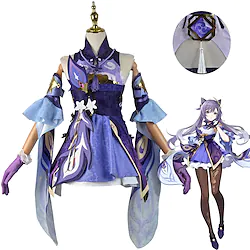 Inspired by Genshin Impact Keqing Anime Cosplay Costumes Japanese Cosplay Suits Costume For Women's Lightinthebox