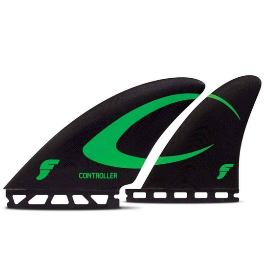 Futures Controller Fibreglass Quad Surfboard Fin Set - Black Green