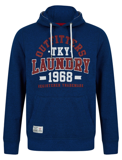 Hoodies / Sweatshirts Edit Motif Brushback Fleece Pullover Hoodie in Blue Grindle - Tokyo Laundry / S - Tokyo Laundry