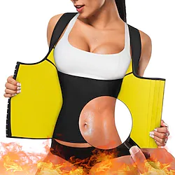 Hot Sweat Workout Tank Top Slimming Vest Body Shaper Sweat Waist Trainer Corset Sports Neoprene Yoga Fitness Gym Workout No Zipper Adjustable D-Ring Buckle Tummy Control Weight Loss Strengthens Lightinthebox