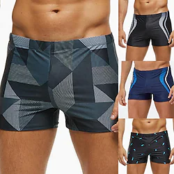 Men's Swim Shorts Swim Trunks Board Shorts Drawstring Color Block Comfort Breathable Short Casual Holiday Swimming Pool Streetwear Stylish Black / White Black Lightinthebox