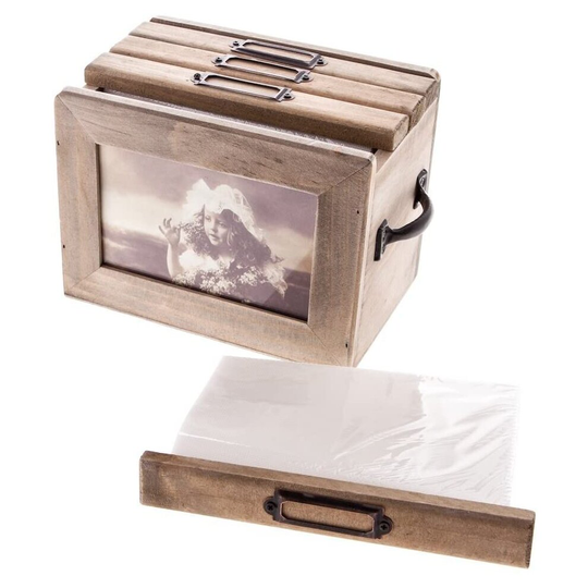 Photo/Picture - Rustic Wooden Photo Album Box