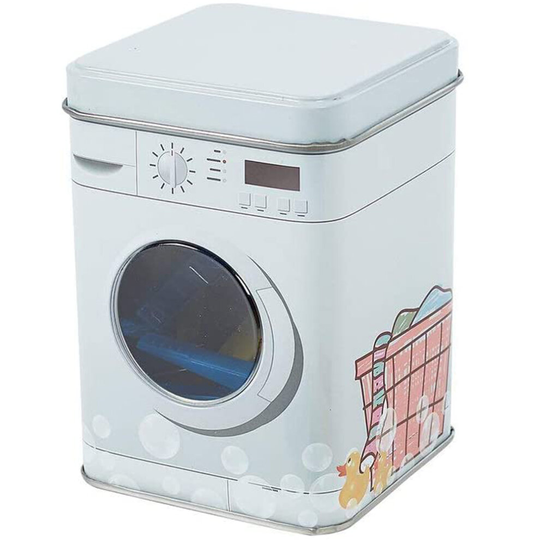 Metal Clothes Peg Container Tin 24 Plastic Pegs Laundry Washing Line Storage Box