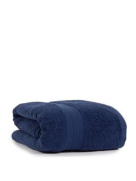 Everyday Essentials 100% Cotton 450 Gsm Quick Dry Jumbo Bath Sheet - Navy
