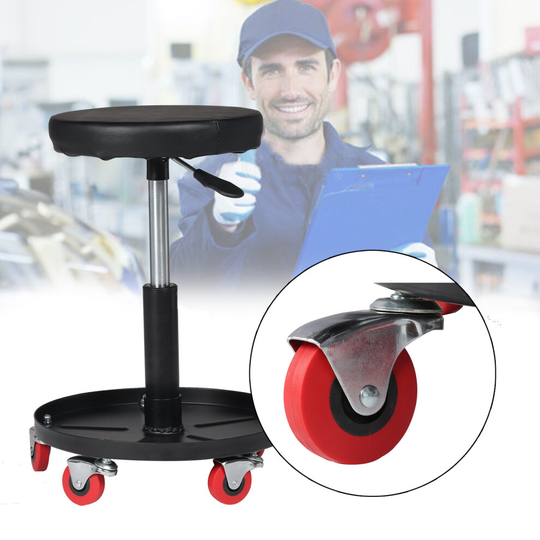 Workshop Stool Adjustable Height Rotating Garage Seat Working Chair