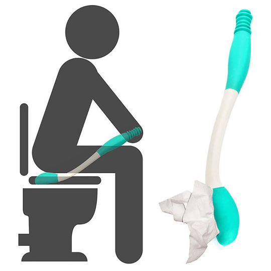 Toilet Aids Tools Long Reach Comfort Wipe Extends Your Reach Grips Toilet Paper or Pre-Moistened Wipes 15in