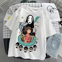 Inspired by Spirited Away T-shirt Cartoon Manga Anime Harajuku Graphic Street Style T-shirt For Men's Women's Unisex Adults' Hot Stamping 100% Polyester Casual Daily Lightinthebox
