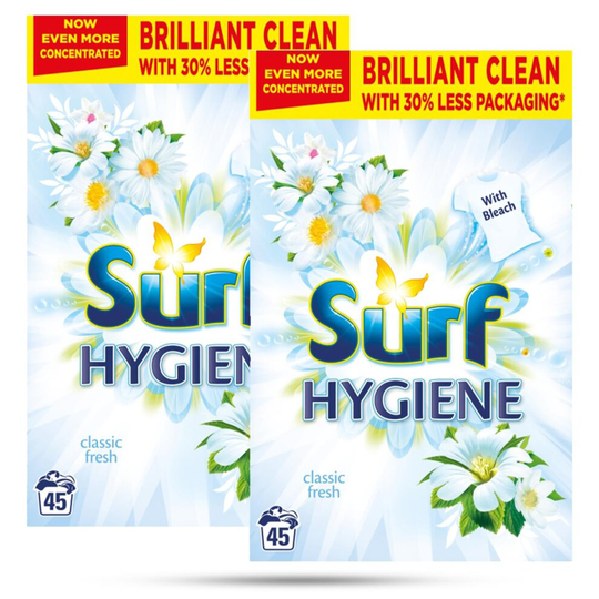 (Buy 2 - Hygienic Clean) 2x45W Surf Fragrance Release Hygiene Laundry Washing Powder