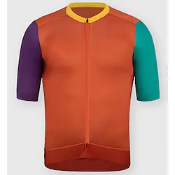 21Grams Men's Cycling Jersey Short Sleeve Bike Top with 3 Rear Pockets Mountain Bike MTB Road Bike Cycling Breathable Quick Dry Moisture Wicking Reflective Strips Black White Dark Green Color Block Lightinthebox